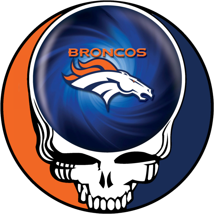 Denver Broncos skull logo fabric transfer